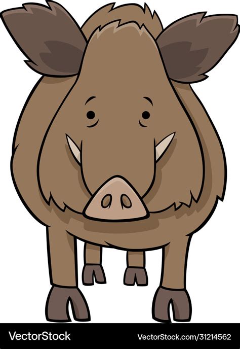 cartoon boar|wild boar cartoon character.